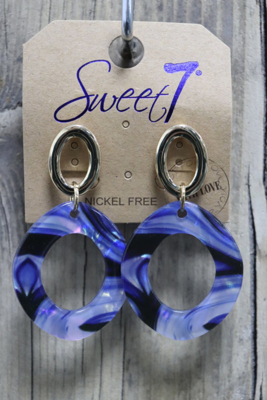 OORBELLEN ‘SWEET 7’ | DONKERBLAUW