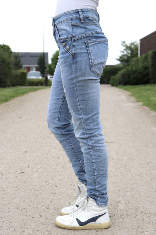 KAROSTAR 'RITS DAMAGE' | LICHT JEANS