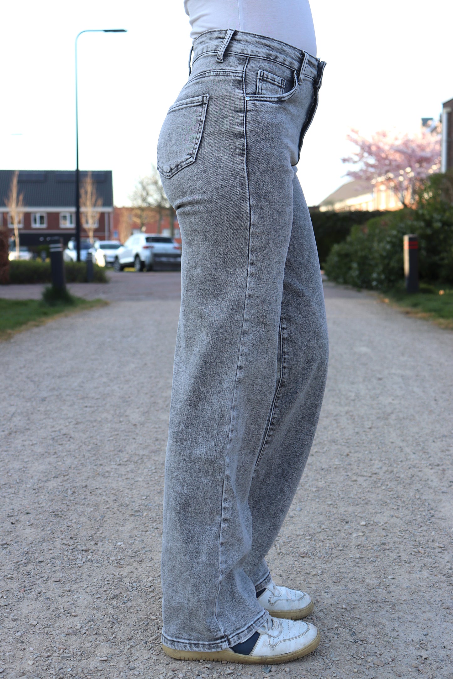 GOODIES 'WIDE LEG' | GEMELEERD GRIJS