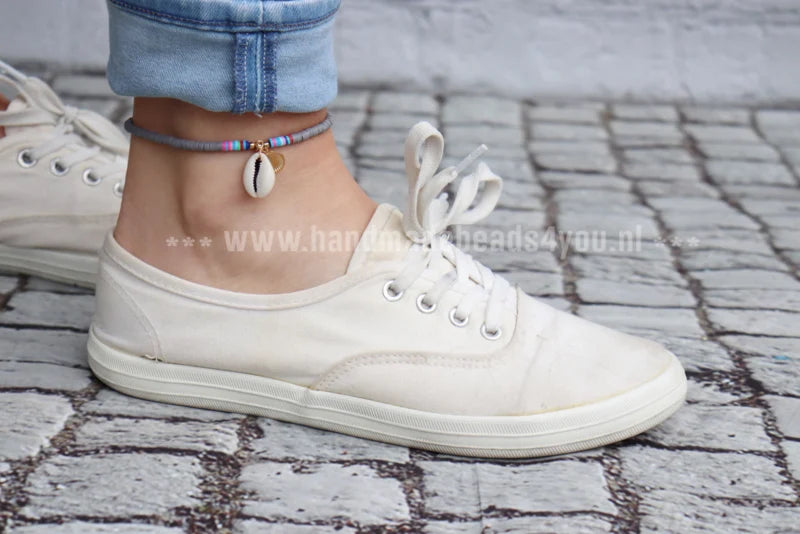 ENKELBANDJE 'BEACH DAY' | GRIJS