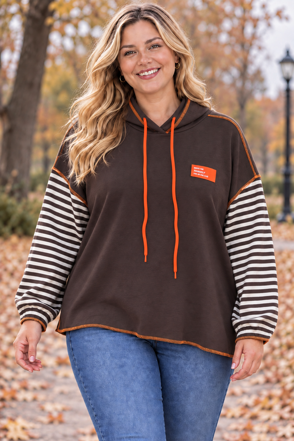 PS HOODIE 'STREPEN' | BRUIN