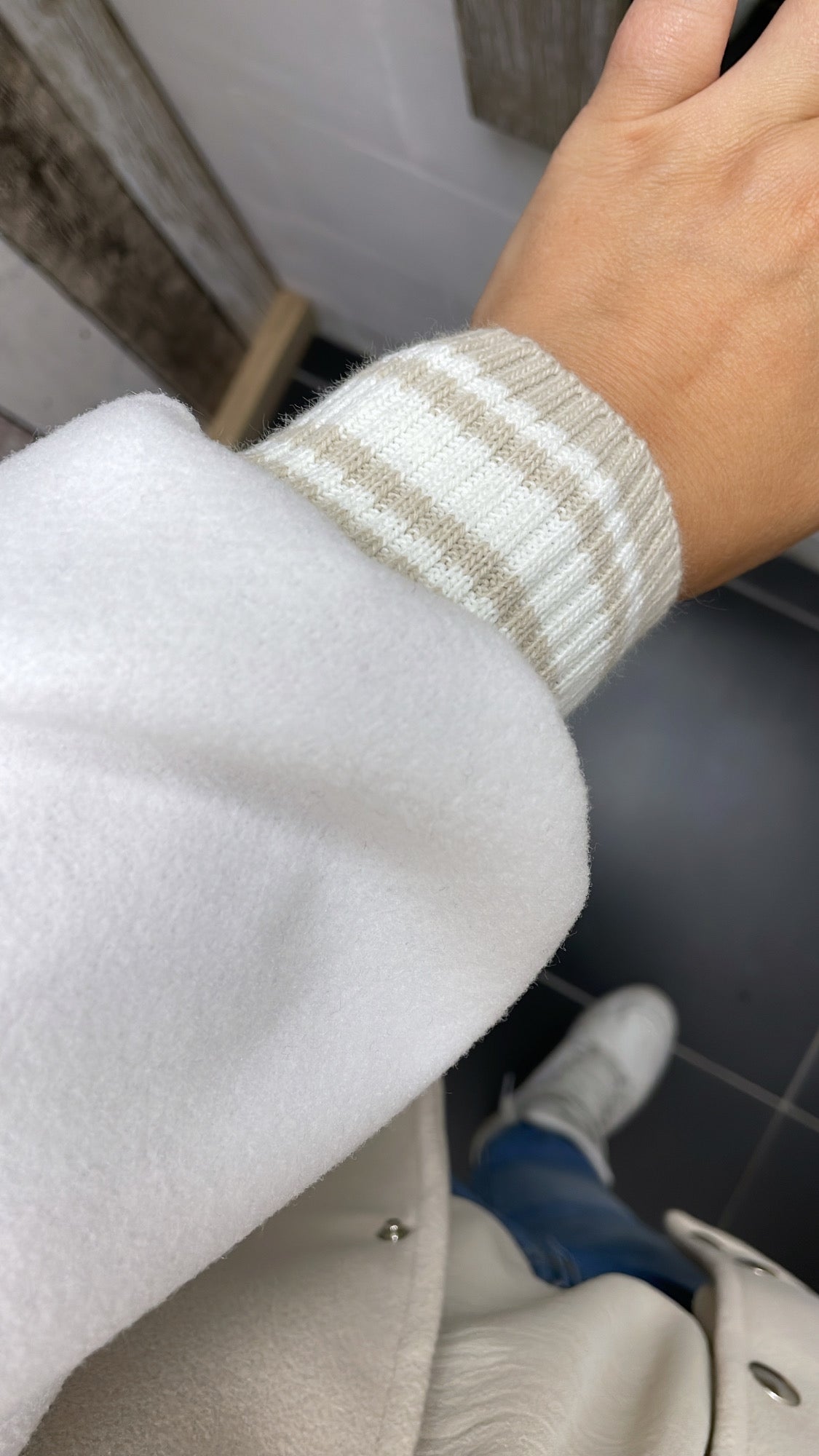 PS BASEBALL JACKET | BEIGE