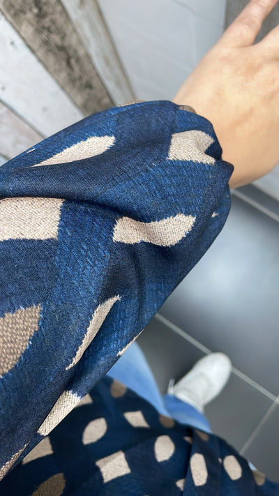 BLOUSE 'GABY' | DONKERBLAUW