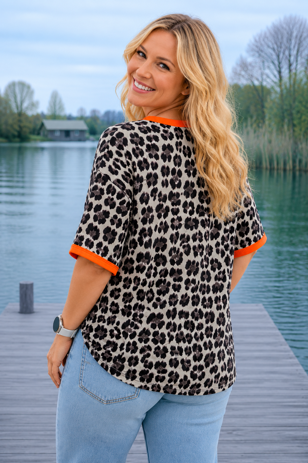 PS TOP 'PANTER NEON' | ORANJE