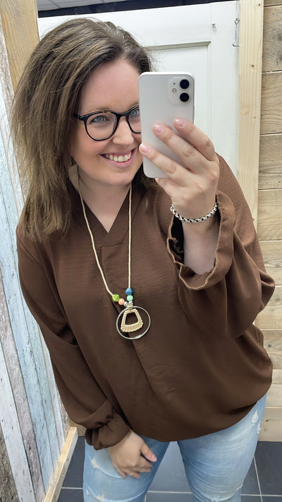 PS BLOUSE ‘KETTING’ | CAMEL