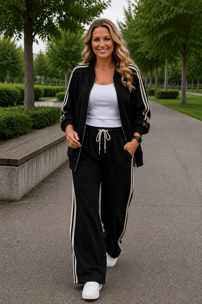 PS JOGGINGPAK 'EVA' | ZWART
