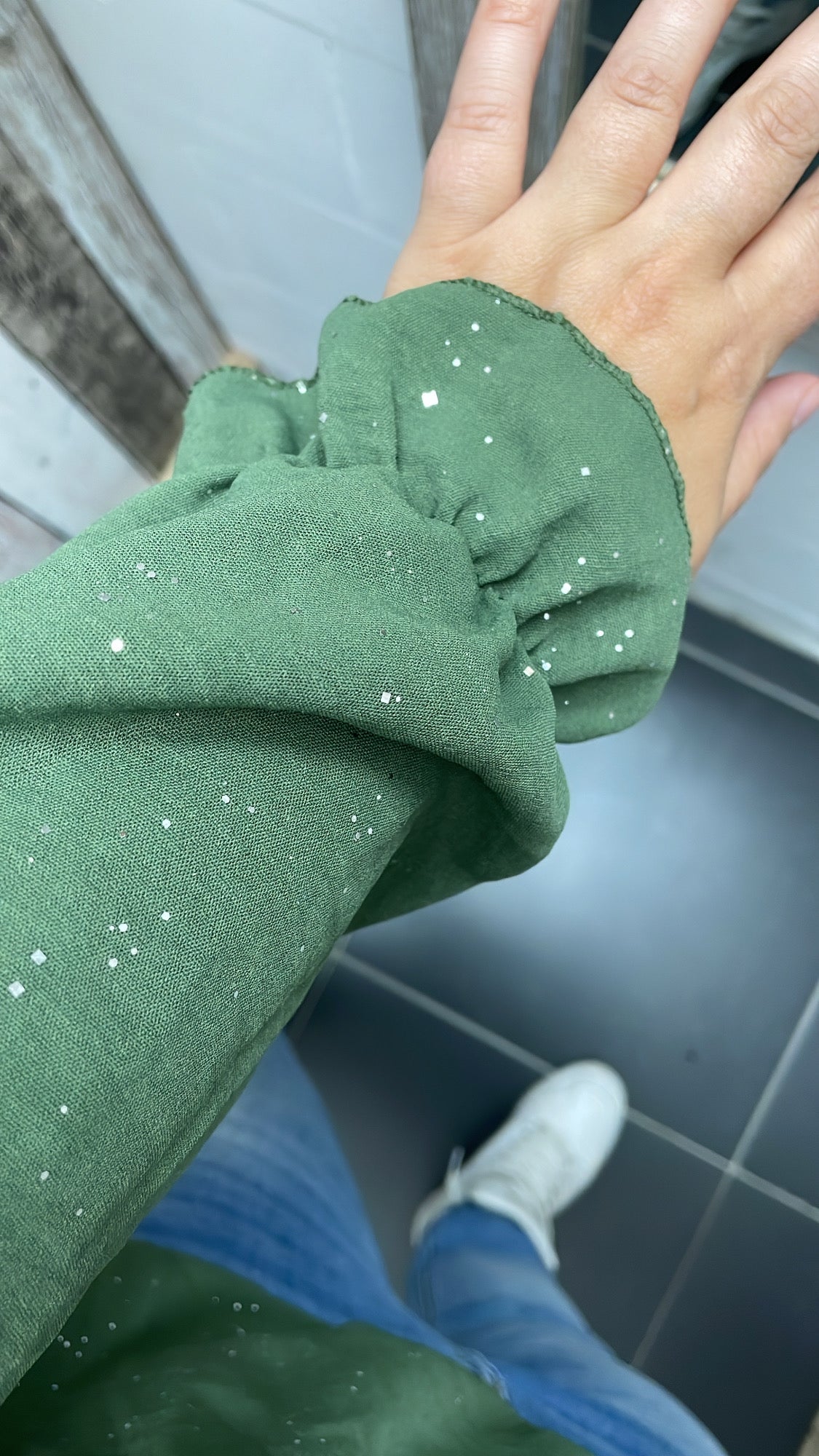 PS BLOUSE ‘GLITTER’ | ARMY