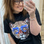 PS T-SHIRT ‘PANTER' | ZWART/KOBALT
