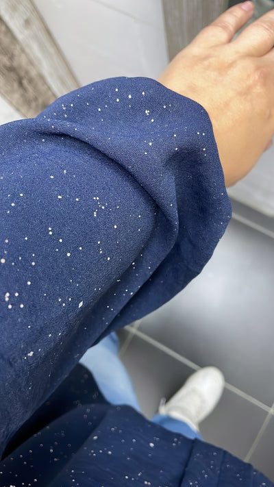 PS2 BLOUSE ‘GLITTER’ | DONKERBLAUW