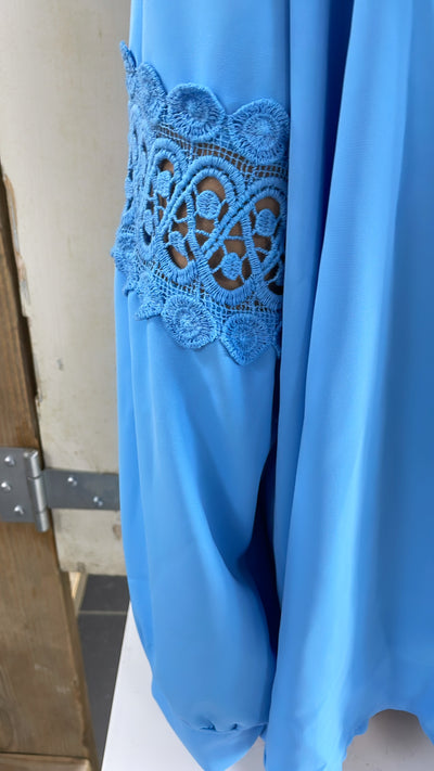 BLOUSE 'KANT MOUW' | BLAUW