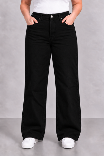 GOODIES 'WIDE LEG' | ZWART (DJ2498-1)