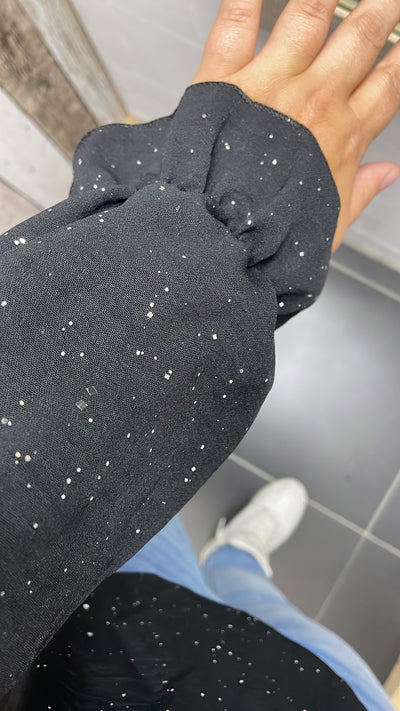 PS BLOUSE ‘GLITTER’ | ZWART