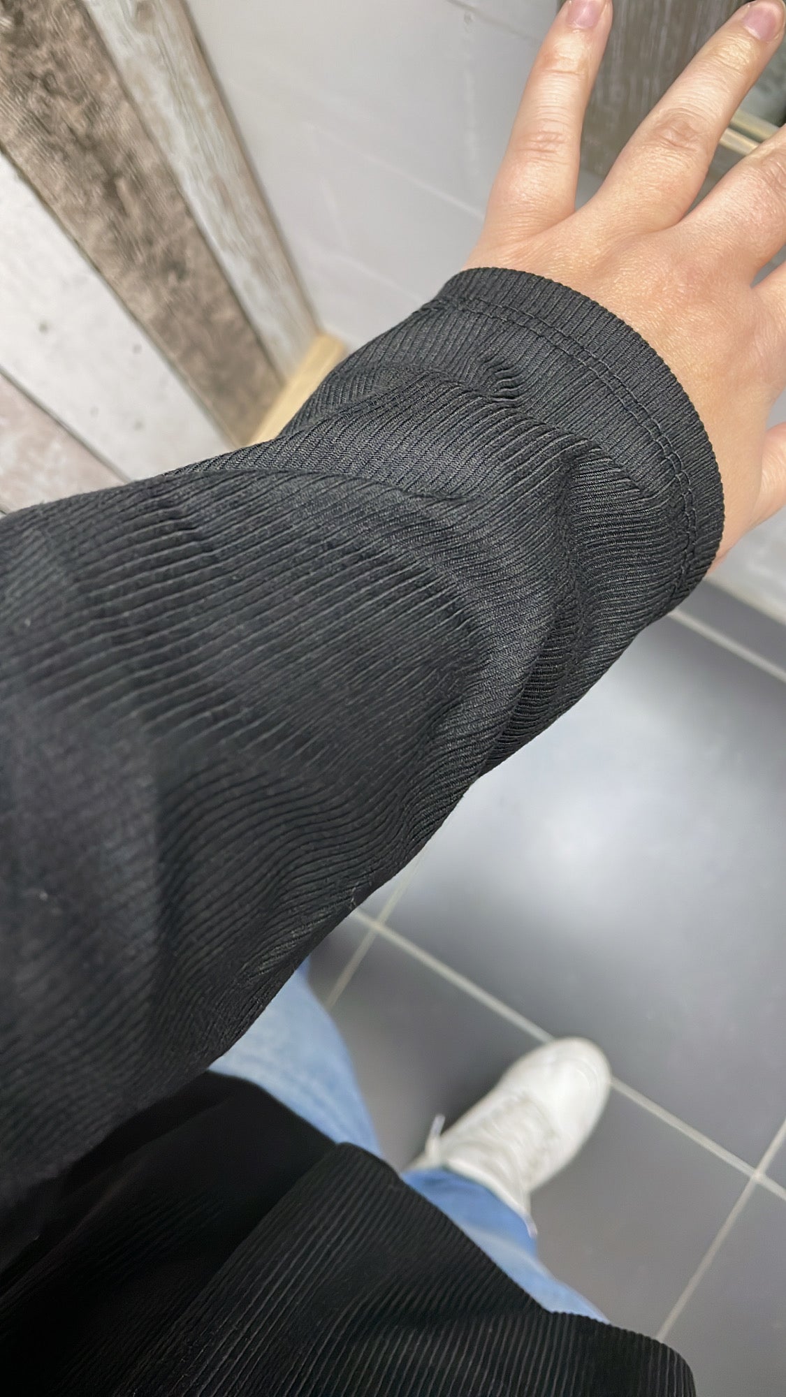 PS LONGSLEEVE 'RIBBEL' | ZWART