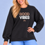 PS TRUI 'GOOD VIBES' | ZWART