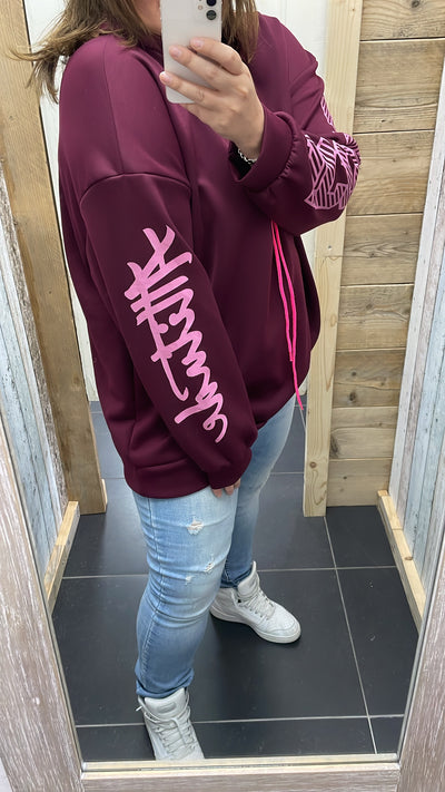 PS SWEATER 'ICONIC' | BORDEAUX