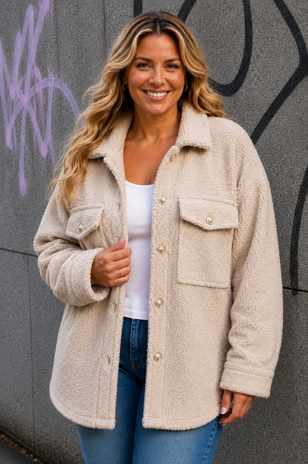 PS VEST 'TEDDY' | BEIGE