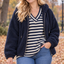 PS VEST KORT 'TEDDY' | JEANSBLAUW