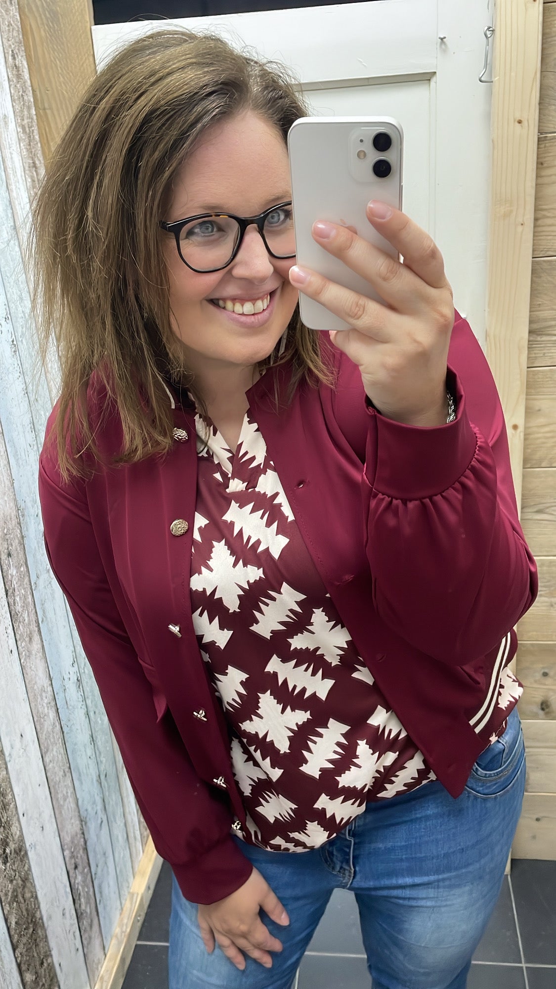 BLOUSE 'CELINE' | BORDEAUX