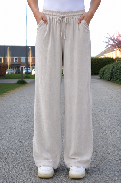 LINNEN BROEK | BEIGE