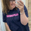 PS T-SHIRT ‘HAPPINESS' | DONKERBLAUW
