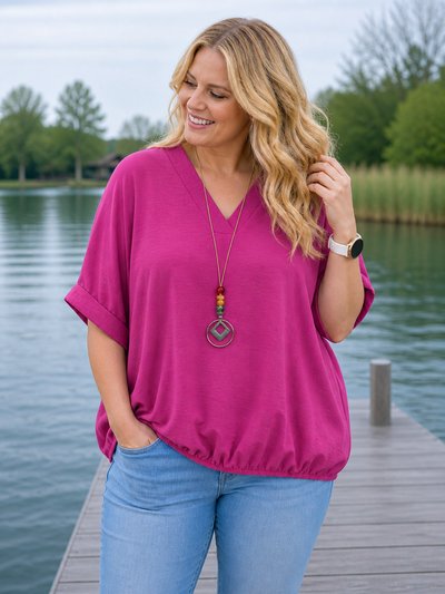 TOP 'KETTING' | FUCHSIA