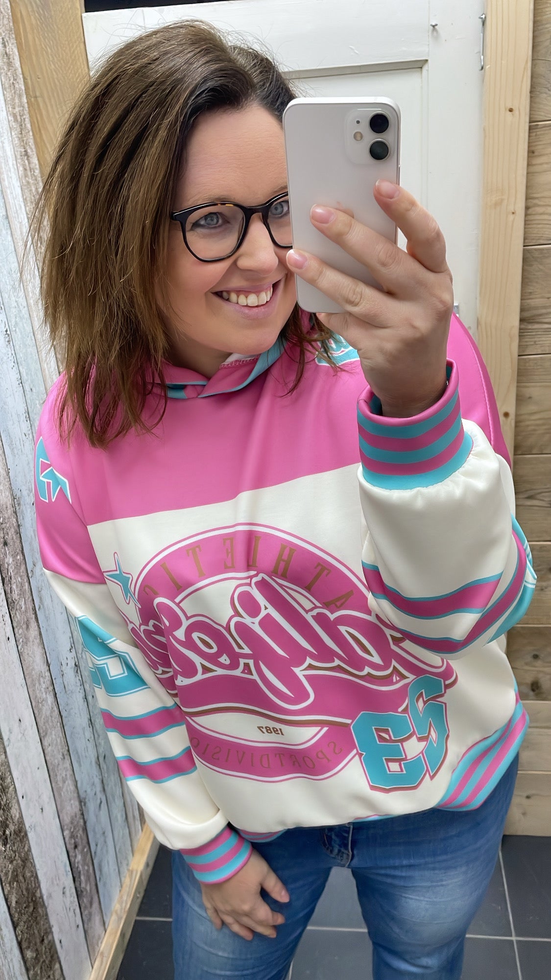 PS HOODIE 'BASEBALL' | FUCHSIA