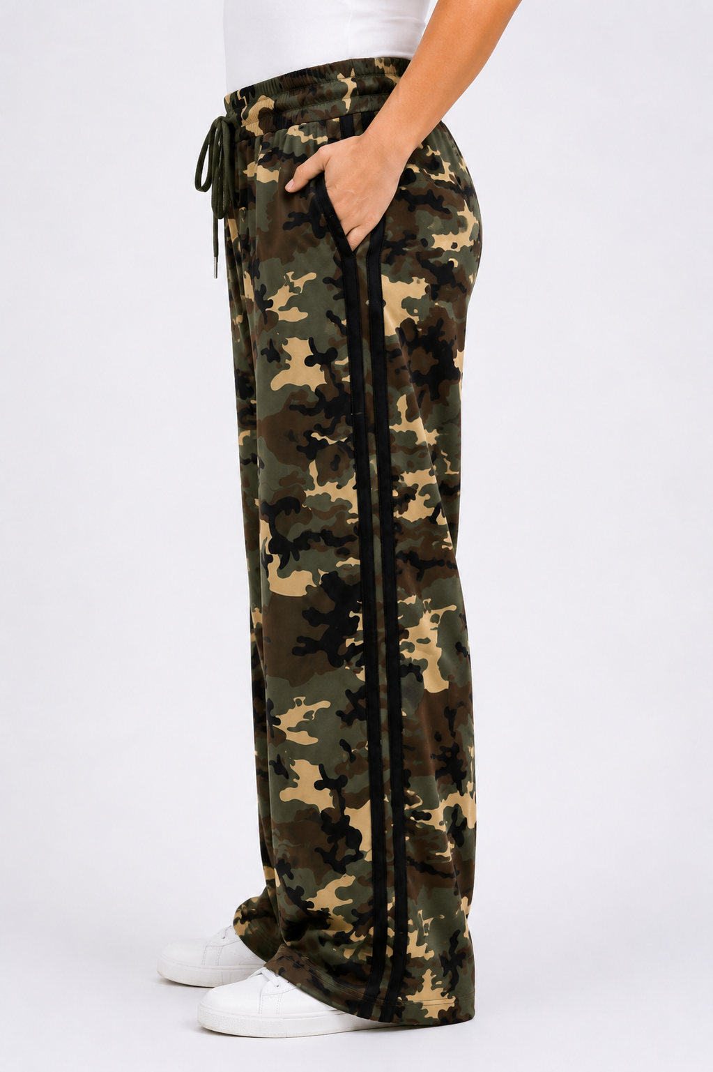 PS JOGGINGBROEK 'CAMOUFLAGE' | ZWART