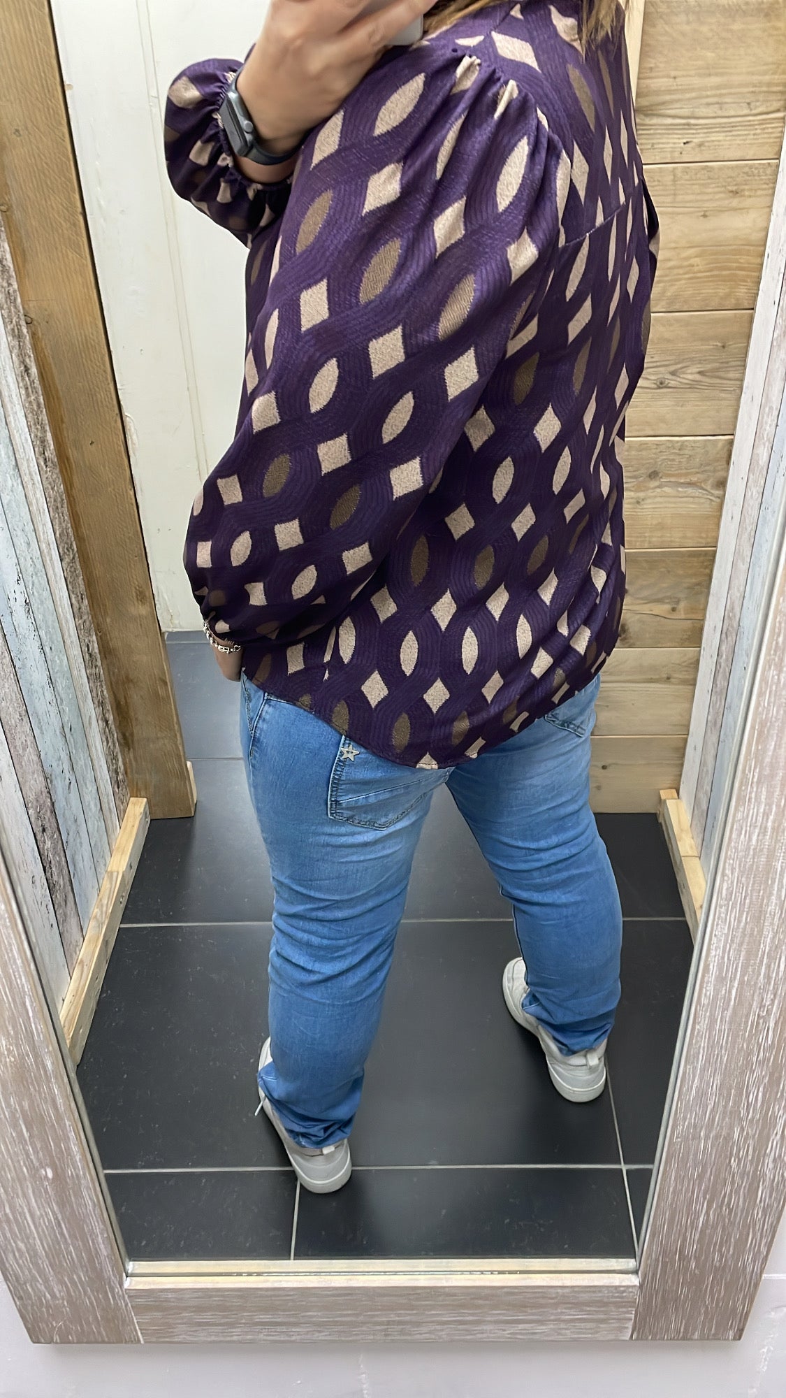 BLOUSE 'GABY' | DONKERPAARS