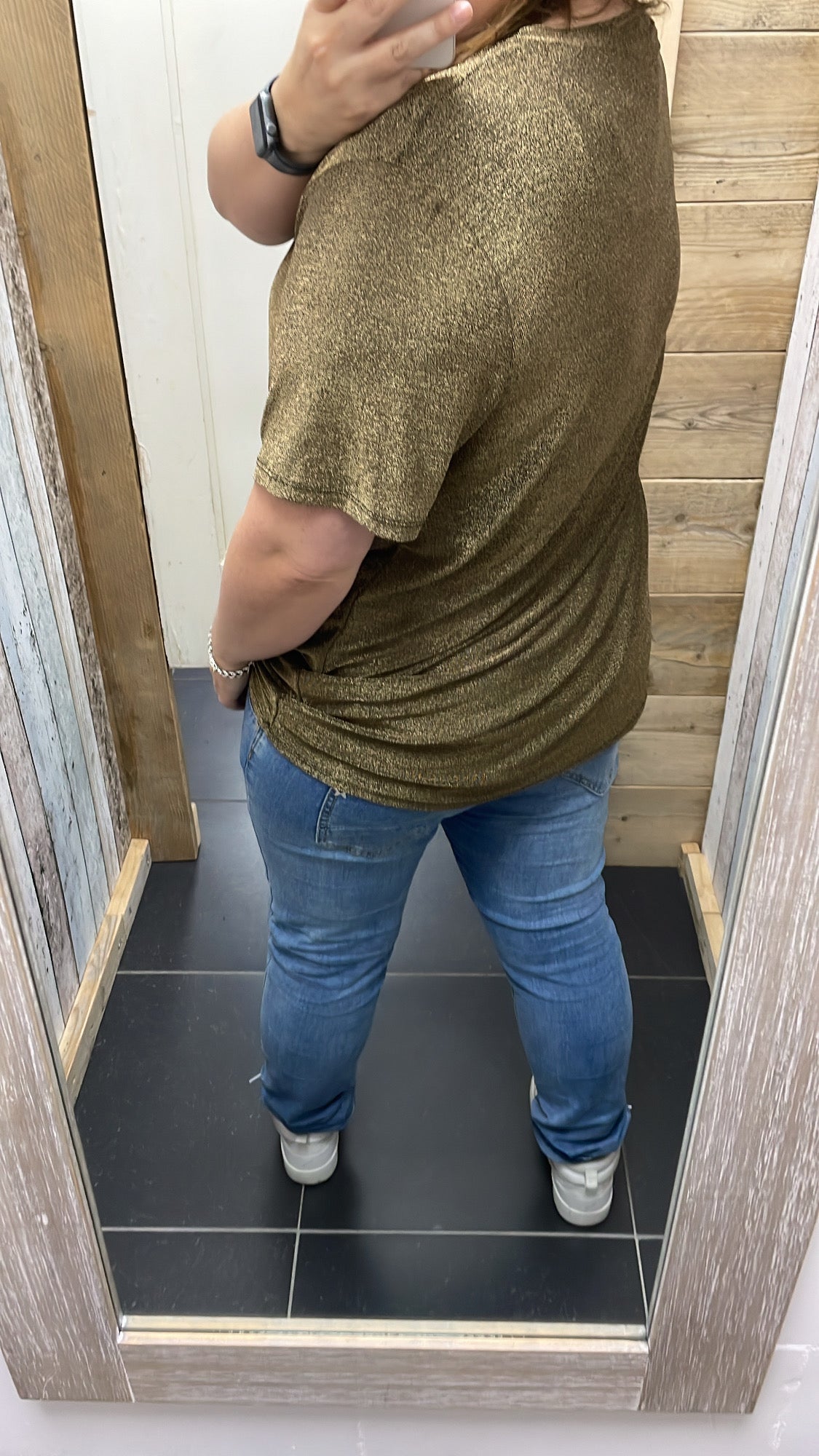 PS TOP 'GLITTER' | GOUD