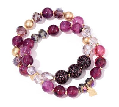 ARMBANDENSET ‘SWEET 7’ | AUBERGINE