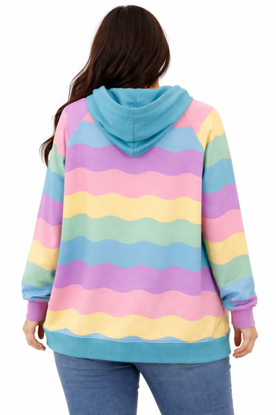 PS HOODIE 'RAINBOW' | TURQUOISE