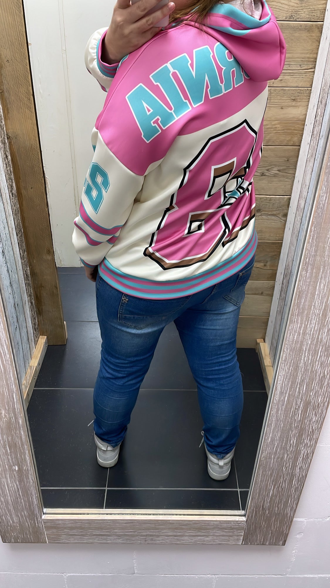 PS HOODIE 'BASEBALL' | FUCHSIA