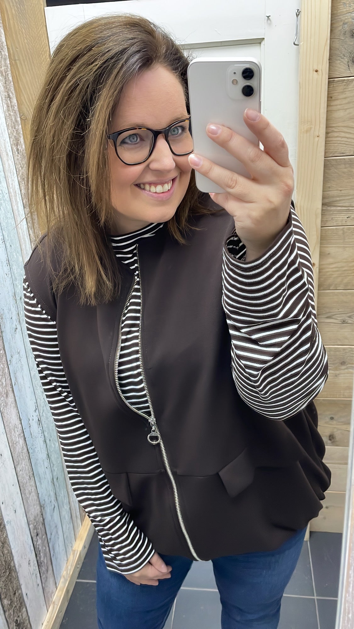 PS LONGSLEEVE 'STREPEN' | BRUIN