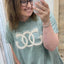 PS T-SHIRT ‘CC' | GROEN/GRIJS