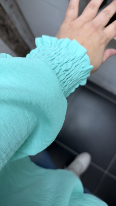 PS BLOUSE 'ROEZEL' | TURQUOISE