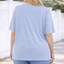 PS T-SHIRT ‘BASIC V-HALS | LICHTBLAUW