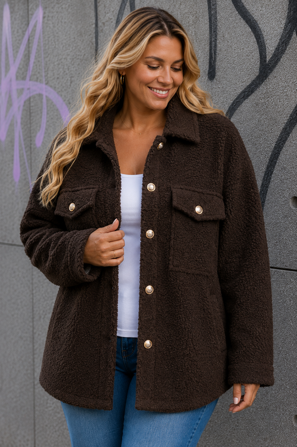 PS VEST 'TEDDY' | CHOCO