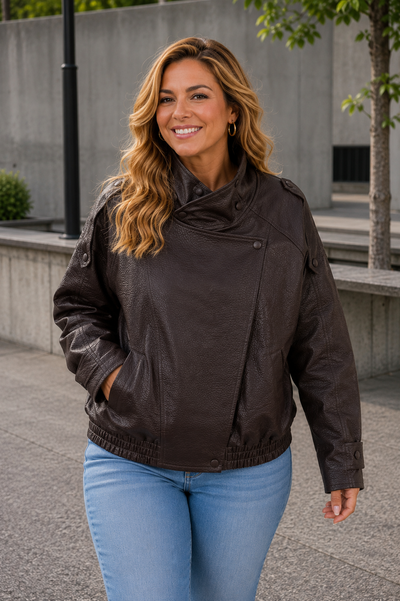 PS JAS 'LEATHERLOOK' | DONKERBRUIN