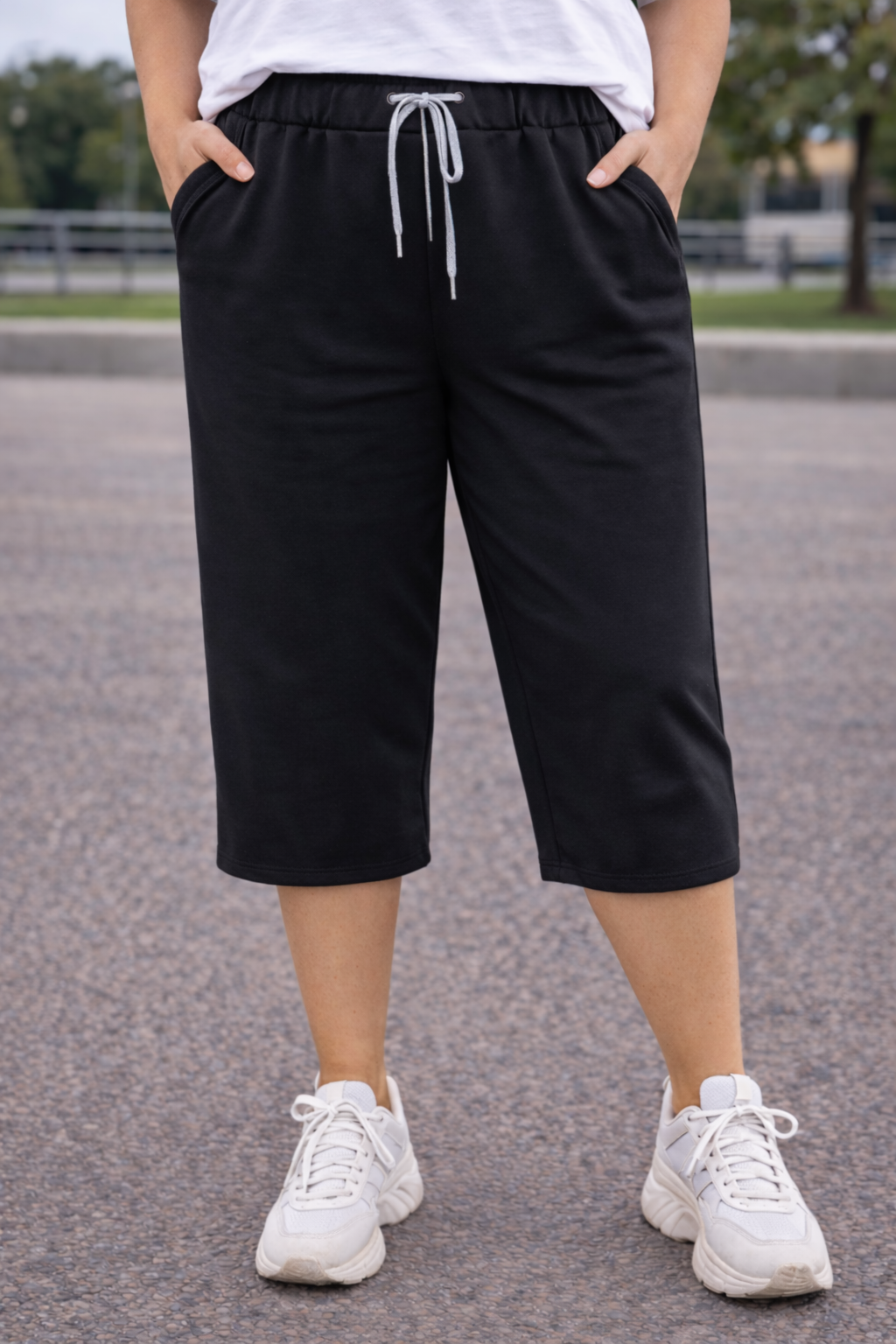 PS 3/4 JOGGINGBROEK | ZWART