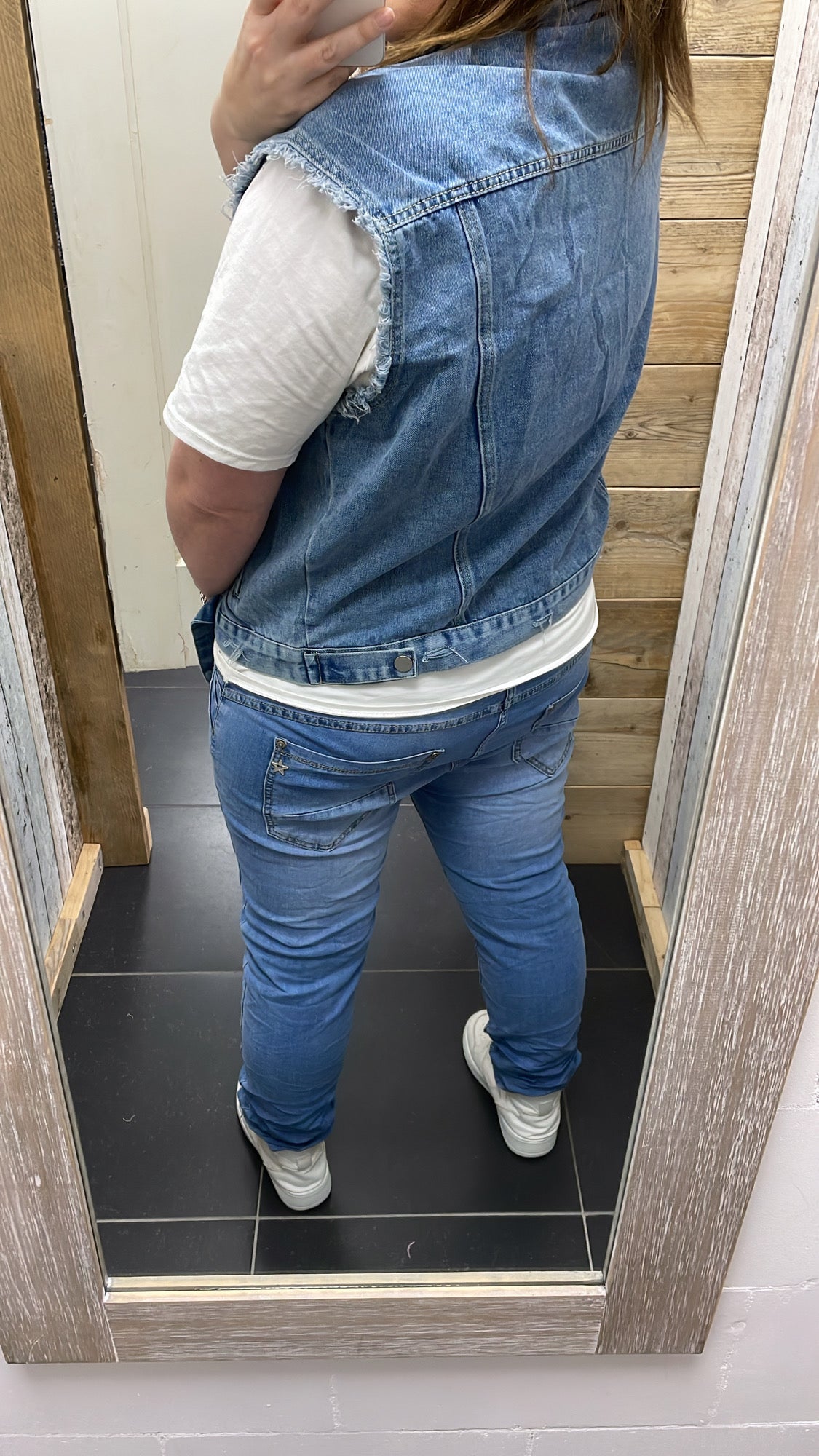 GILET 'SPIJKERSTOF' | DONKER JEANS