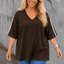 PS TOP V-HALS 'POCKET' | BRUIN