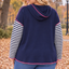 PS HOODIE 'STREPEN' | NAVY