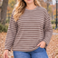 PS TOP 'AUTUMN STREPEN' | TAUPE