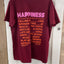PS T-SHIRT ‘HAPPINESS' | BORDEAUX
