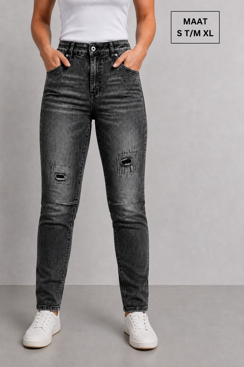 S WOMAN JEANS 'DAMAGE' | ANTRACIET