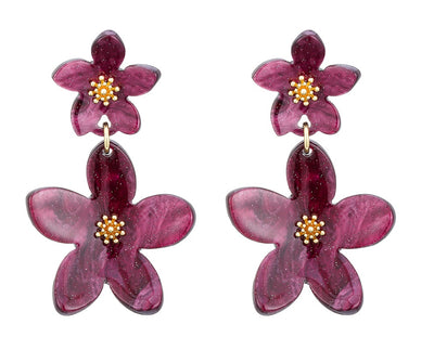 OORBELLEN ‘SWEET 7’ | AUBERGINE