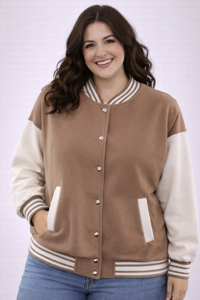 PS BASEBALL JACKET | TAUPE