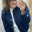 PS VEST 'TEDDY KNOOP' | JEANSBLAUW