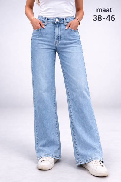 GOODIES 'WIDE LEG' | LICHT JEANS (LOG2452)