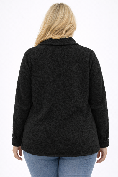 PS VEST 'TEDDY' | ZWART